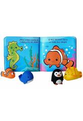 Libro Creature del Mare con 4 Figure da Bagno