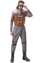 Costume Steampunk Pilota Chico Uomo Taglia M