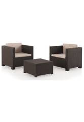 Mobili Giardino Set Diva Tete a Tete Wengué SP Berner 55442