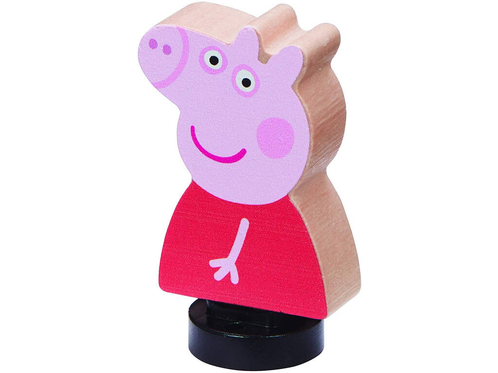 Peppa Pig Pack 4 Figure Legno Famiglia Peppa Pig Bandai CO07207