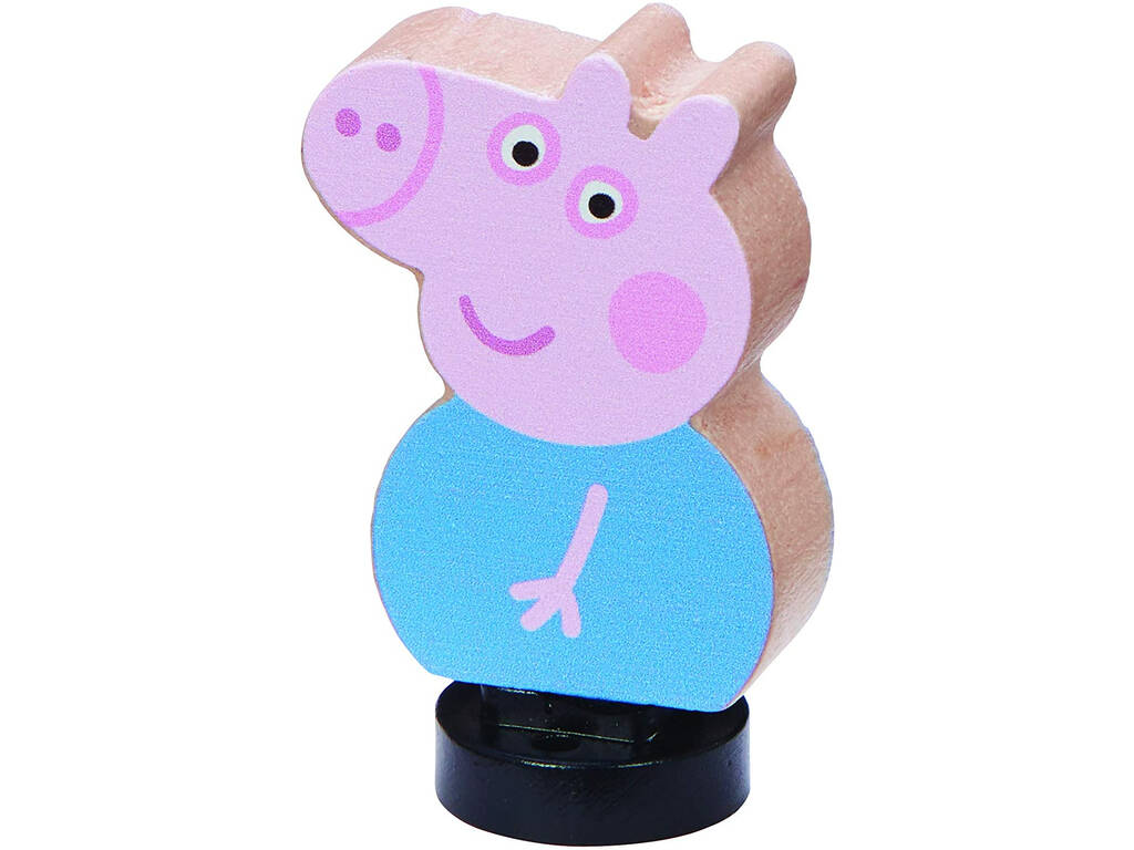Peppa Pig Pack 4 Figure Legno Famiglia Peppa Pig Bandai CO07207