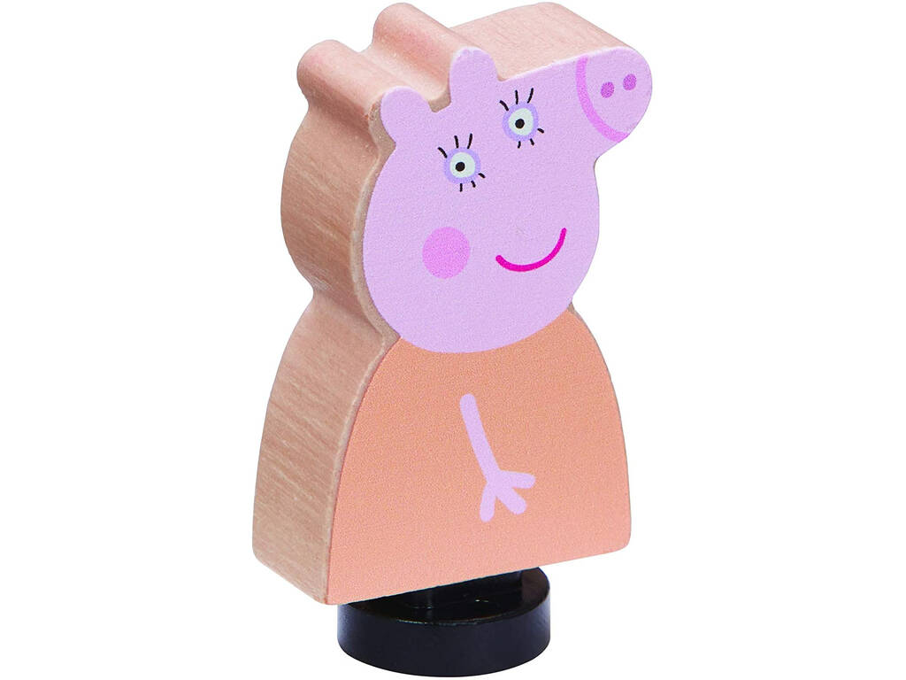 Peppa Pig Pack 4 Figure Legno Famiglia Peppa Pig Bandai CO07207