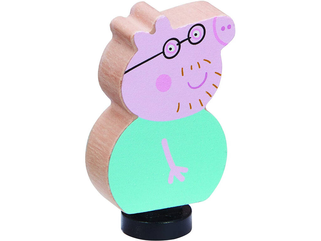 Peppa Pig Pack 4 Figure Legno Famiglia Peppa Pig Bandai CO07207