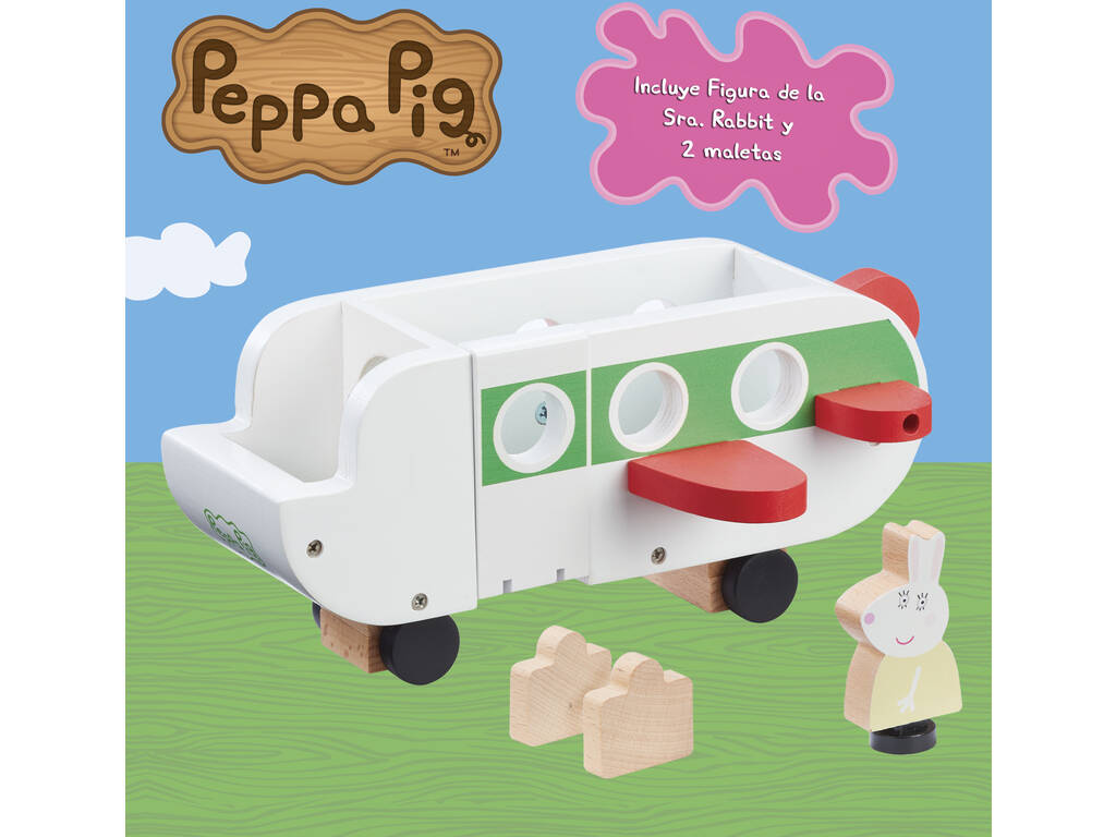 Peppa Pig Avion en Bois Bandai CO07211