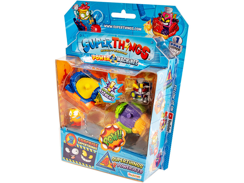 Superthings Power Machines Blister 4 Figuras y 2 Powerjets Magic Box PST7B416IN00