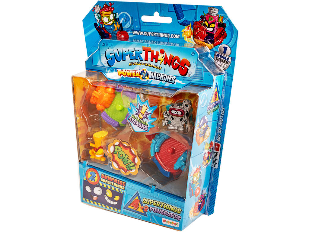Superthings Power Machines Blister 4 Figuras y 2 Powerjets Magic Box PST7B416IN00