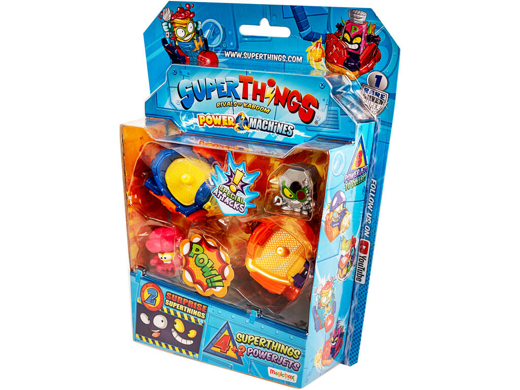 Superthings Power Machines Blister 4 Figuras y 2 Powerjets Magic Box PST7B416IN00
