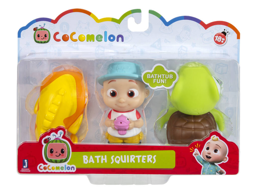 Cocomelon Bagno figure pesce, tartaruga e JJ Bandai WT80125