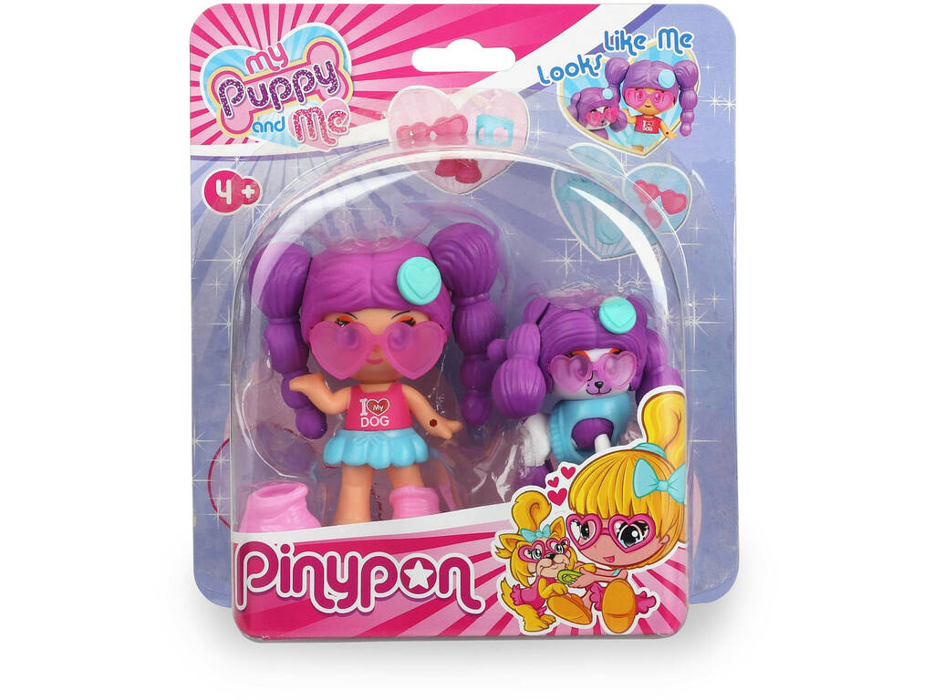 Pinypon My Puppy and Me Cheveux Violets Famosa 700016243