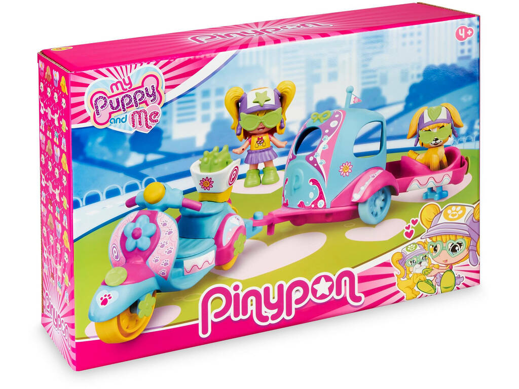 Pinypon My Puppy and Me Moto avec Remorque Famosa 700016247