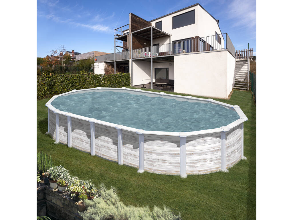 Piscina de Acero Islandia 730x375x132 cm. Gre KITPROV7388N