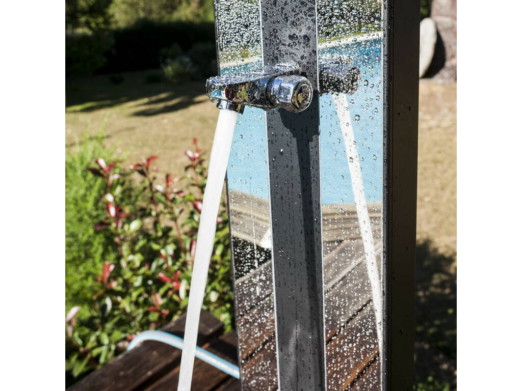 Douche Solaire en Aluminium avec Pédiluves 38 L Gre DSALP38