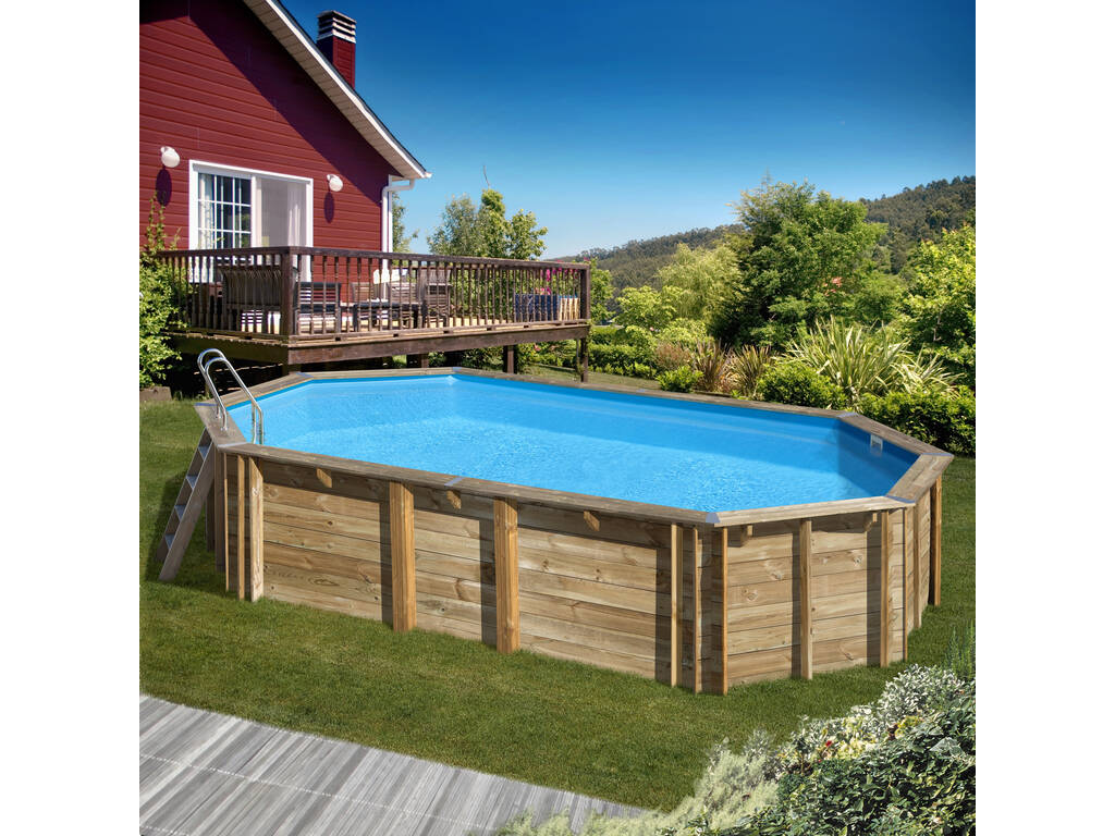 Piscina Oval Madeira Orange 755X456X146 cm. Gre 800007