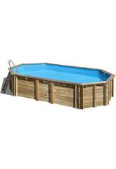 Piscina Oval Madeira Orange 755X456X146 cm. Gre 800007