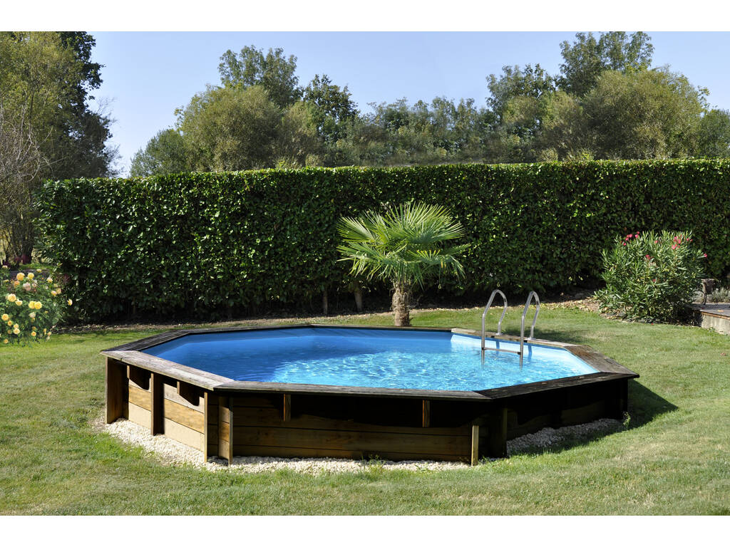 Piscine Ronde en Bois Violette 2 500 x 127 cm Gre 800003
