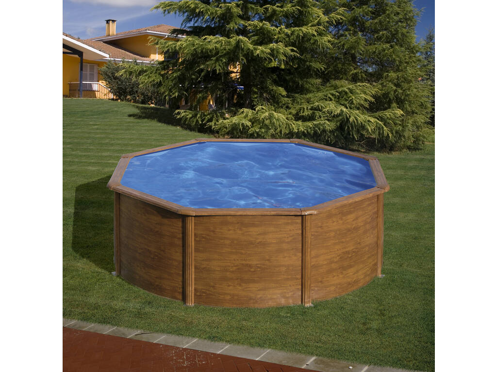 Piscina in finto legno Pacific 300x120 cm. Gre KIT300W