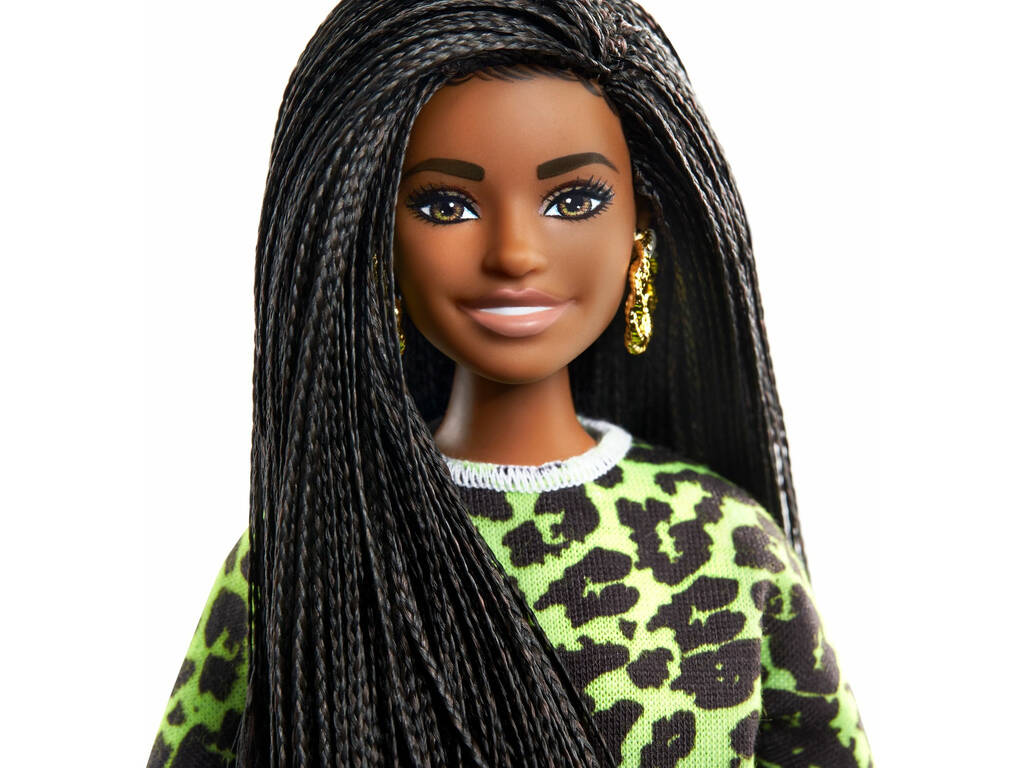 Barbie Fashionista T shirt al neon leopardo Mattel GYB00