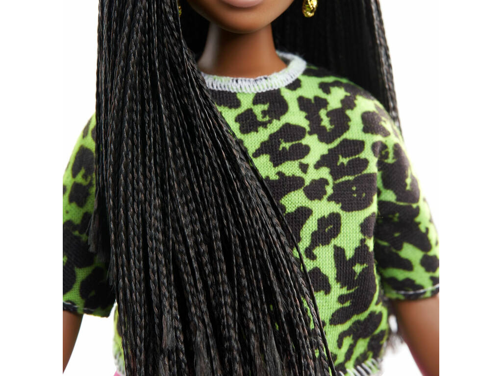 Barbie Fashionista T shirt al neon leopardo Mattel GYB00