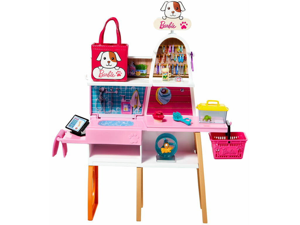Barbie Mobilier coffret Poupée et Son Animalerie Mattel GRG90