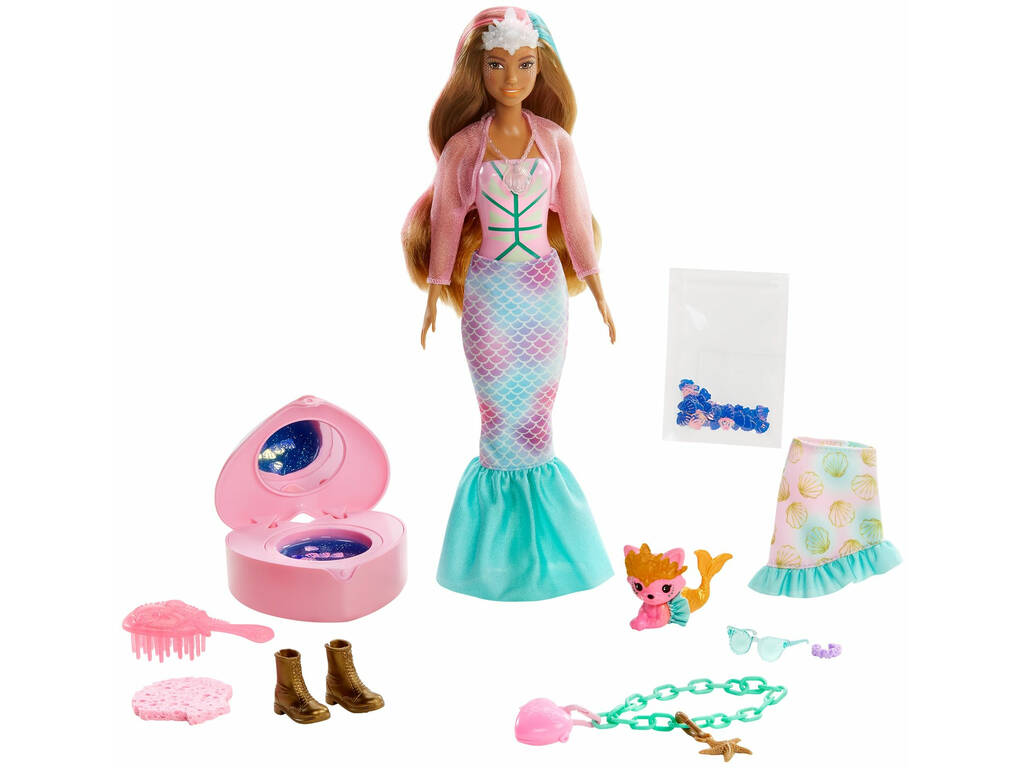 Poupée Barbie Coffret Color Reveal Sirène Fantastique Mattel GXV93