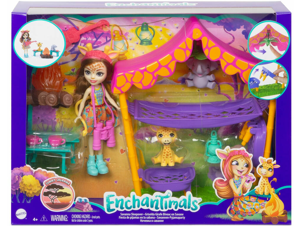 Bambola Enchantimals con set da campeggio Mattel GTM33