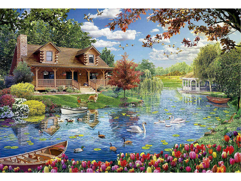 Puzzle 5000 Casita En El Lago de Educa 19056