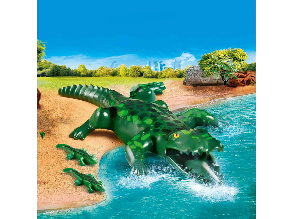 Playmobil coccodrillo con bebè 70358