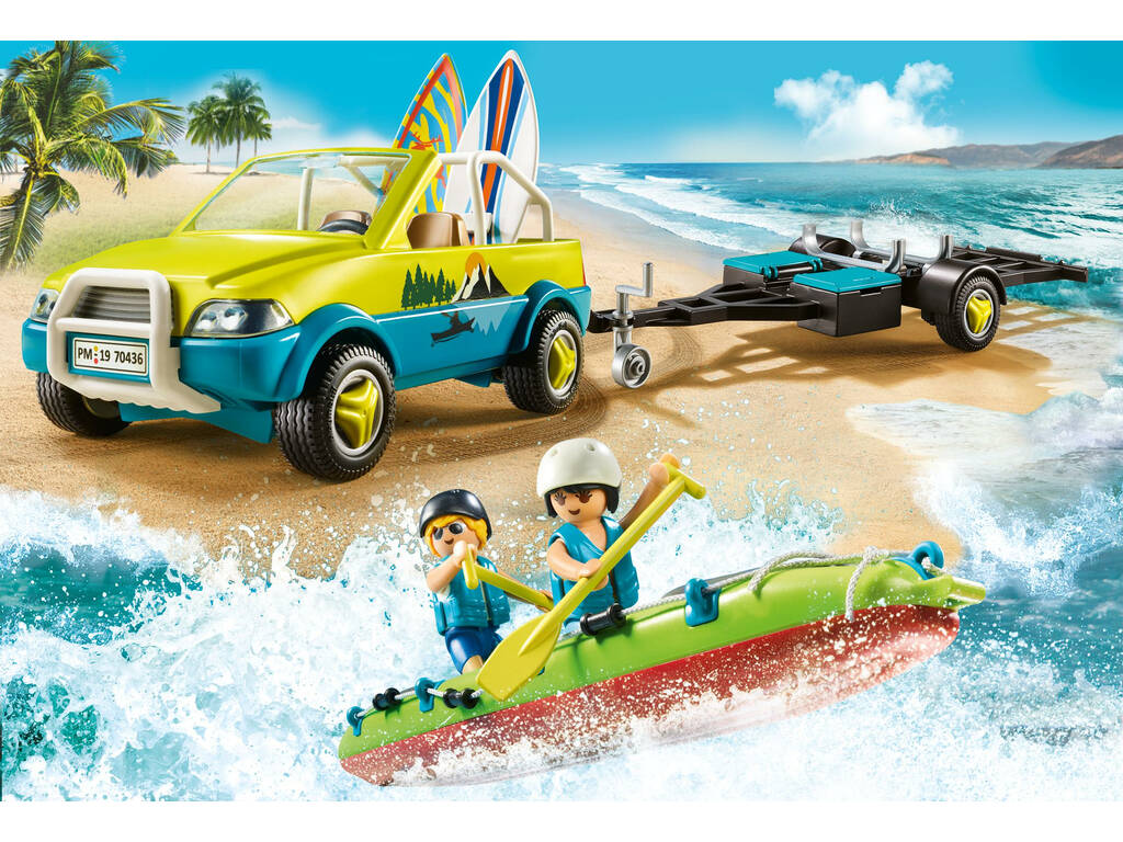 Auto da spiaggia Playmobil con canoa 70436