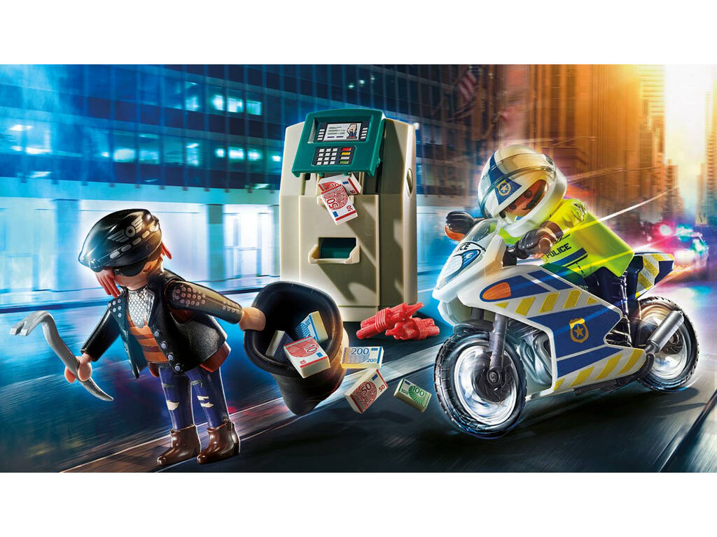 Playmobil City Action Motorbike Inseguimento del ladro di soldi 70572