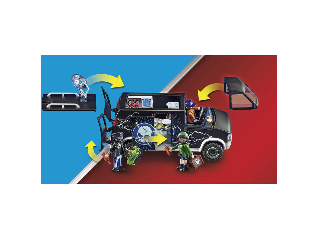 Playmobil City Action Hélicoptère de la Police Poursuite du Véhicule Utilisé Pour Fuir 70575