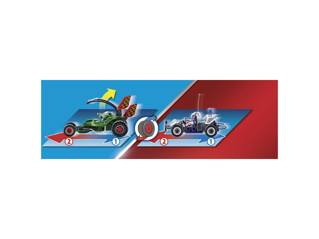 Playmobil City Action Kart Polizia Perseguimento Ladro della cassaforte 70577