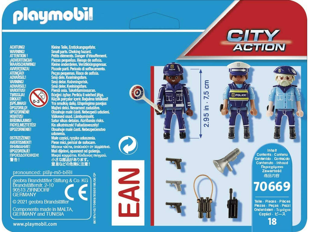 Playmobil Set di figure della polizia 70669