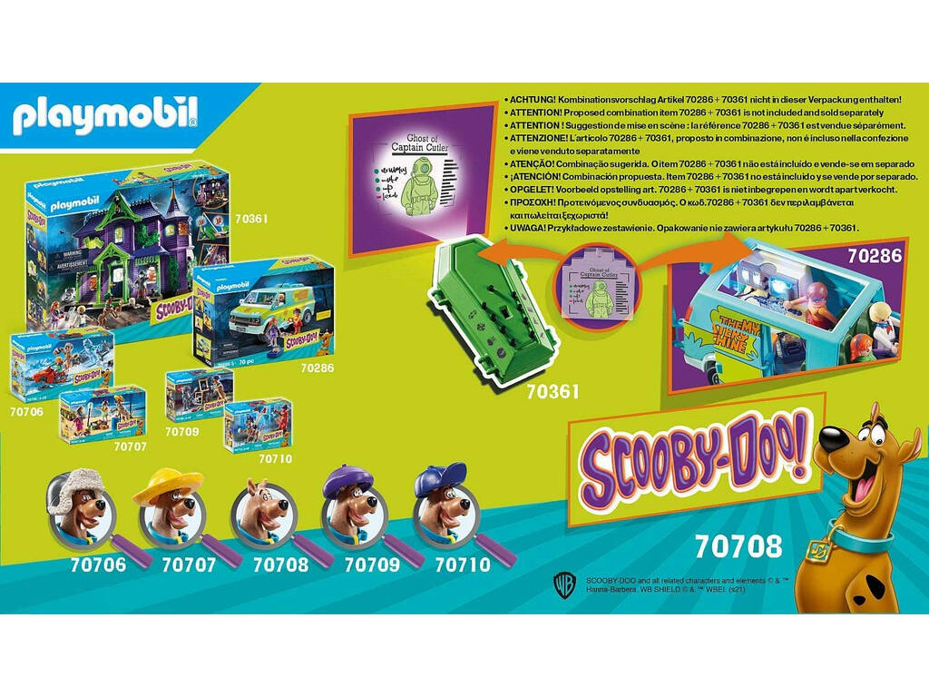 Playmobil Scooby-Doo Aventure avec le fantôme du capitaine Cutler 70708