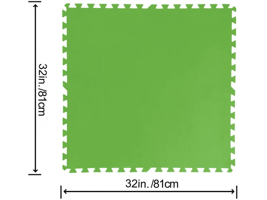 Tapis de Protection Pour Piscines en Polyéthylène de Couleur Verte 78x78 cm. Bestway 58636