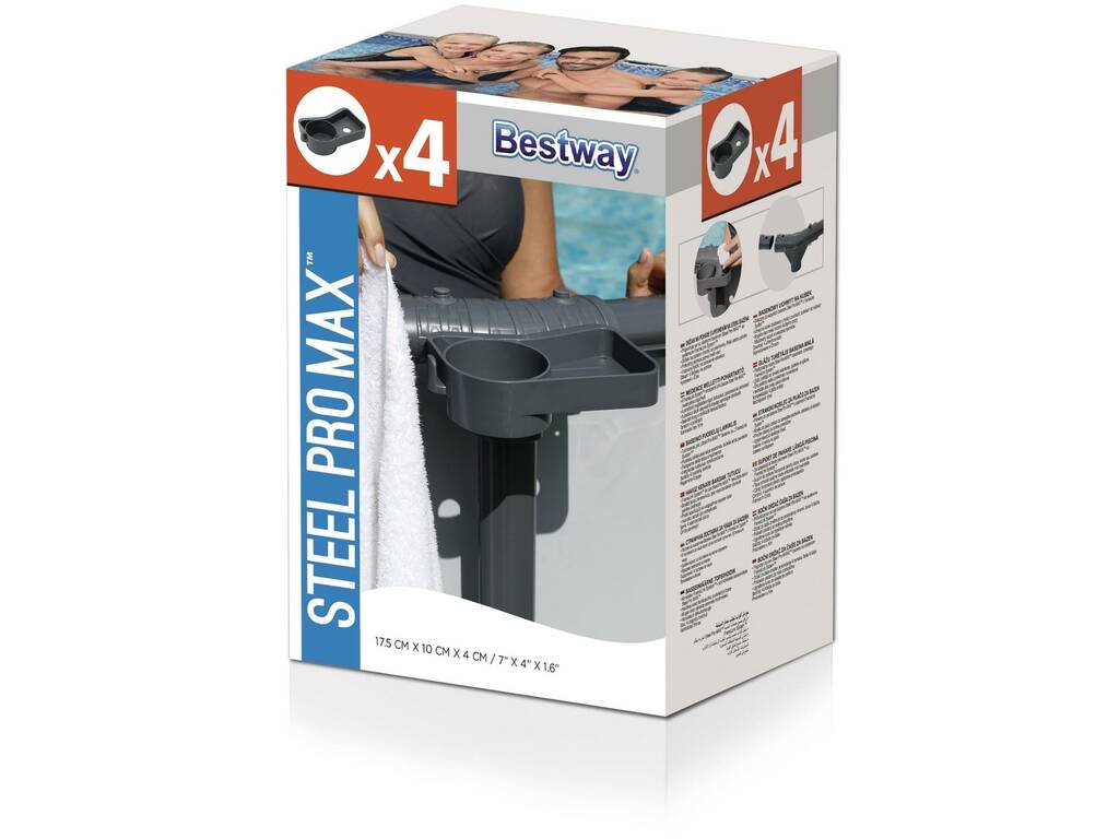 Pack 4 Portabibite con supporto per piscine tubolari Bestway 58641