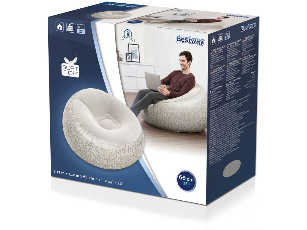 Chaise Longue Gonflable Inflate-A 112x112x66 cm. Bestway 75052
