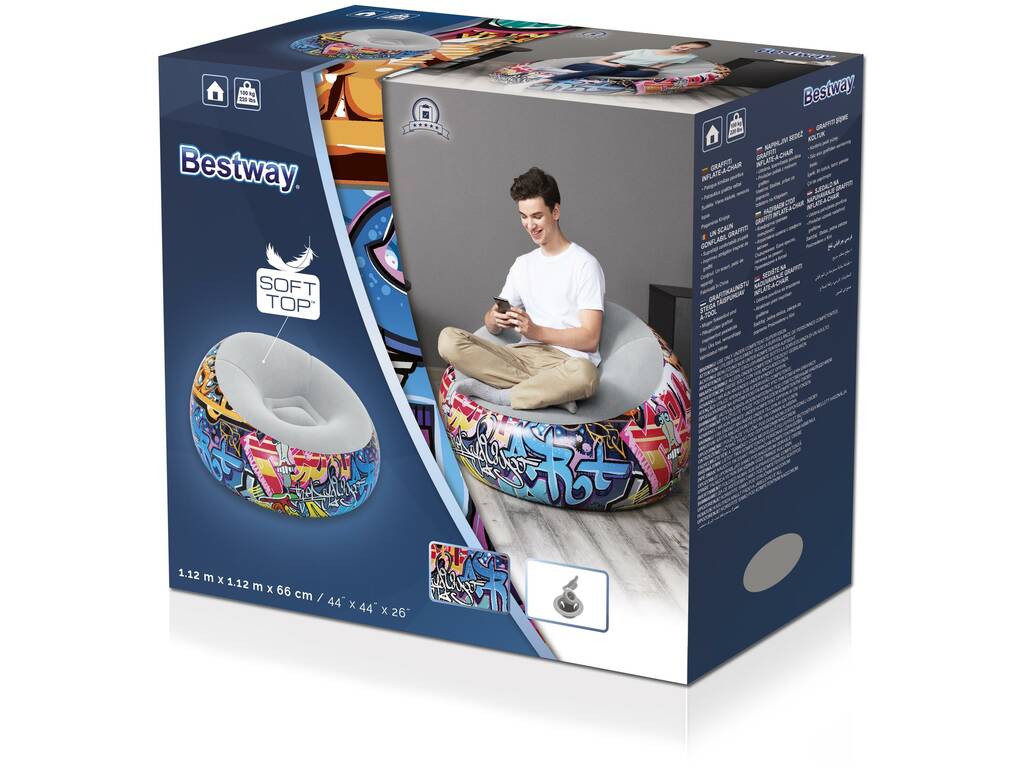 Poltrona Insuflável Graffiti 112x112x66 cm. Bestway 75075