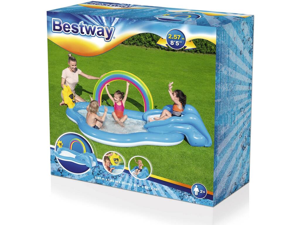 Parco Giochi Arcobaleno con Scivolo 247x145x91 cm. Bestway 53092