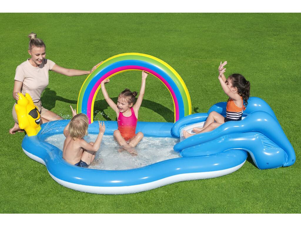 Parco Giochi Arcobaleno con Scivolo 247x145x91 cm. Bestway 53092