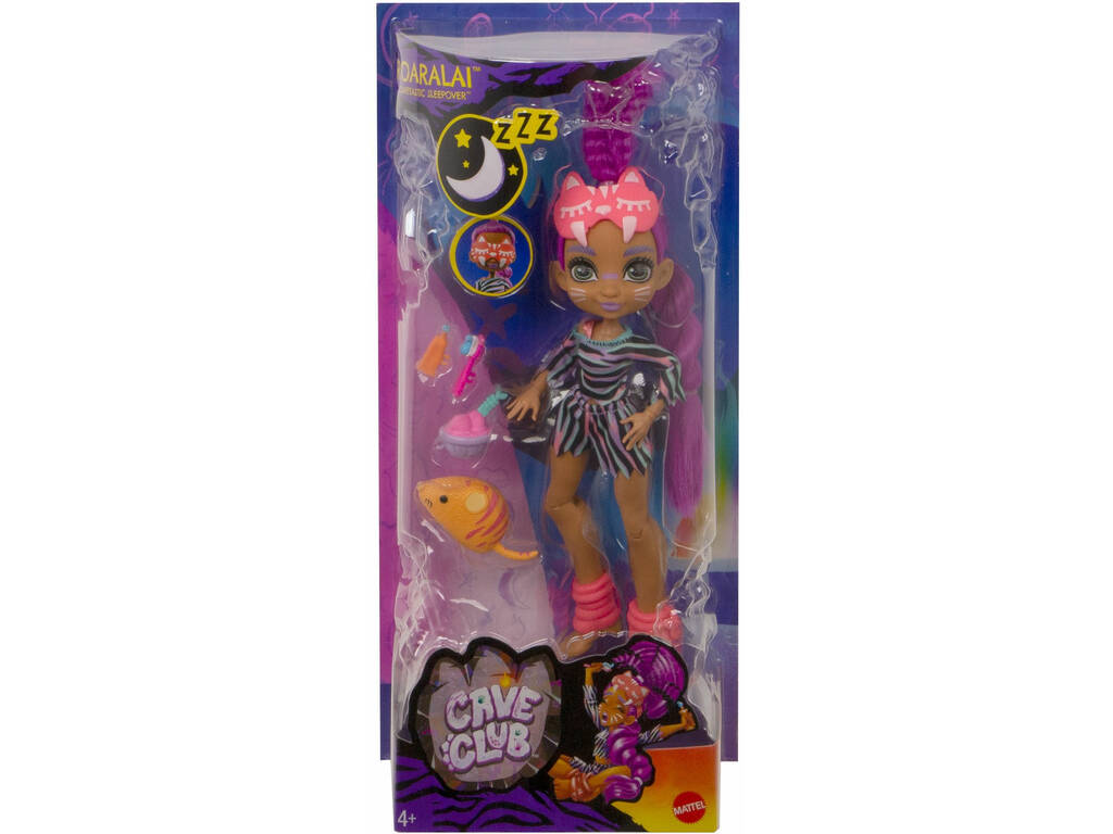 Cave Club Pyjama Party Poupée préhistorique Roaralai Mattel GTH02