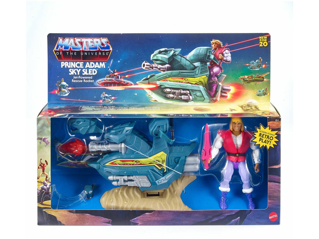 Master Of The Universe Veicolo Sky Sled con Personaggio Principe Adam Mattel GPP30