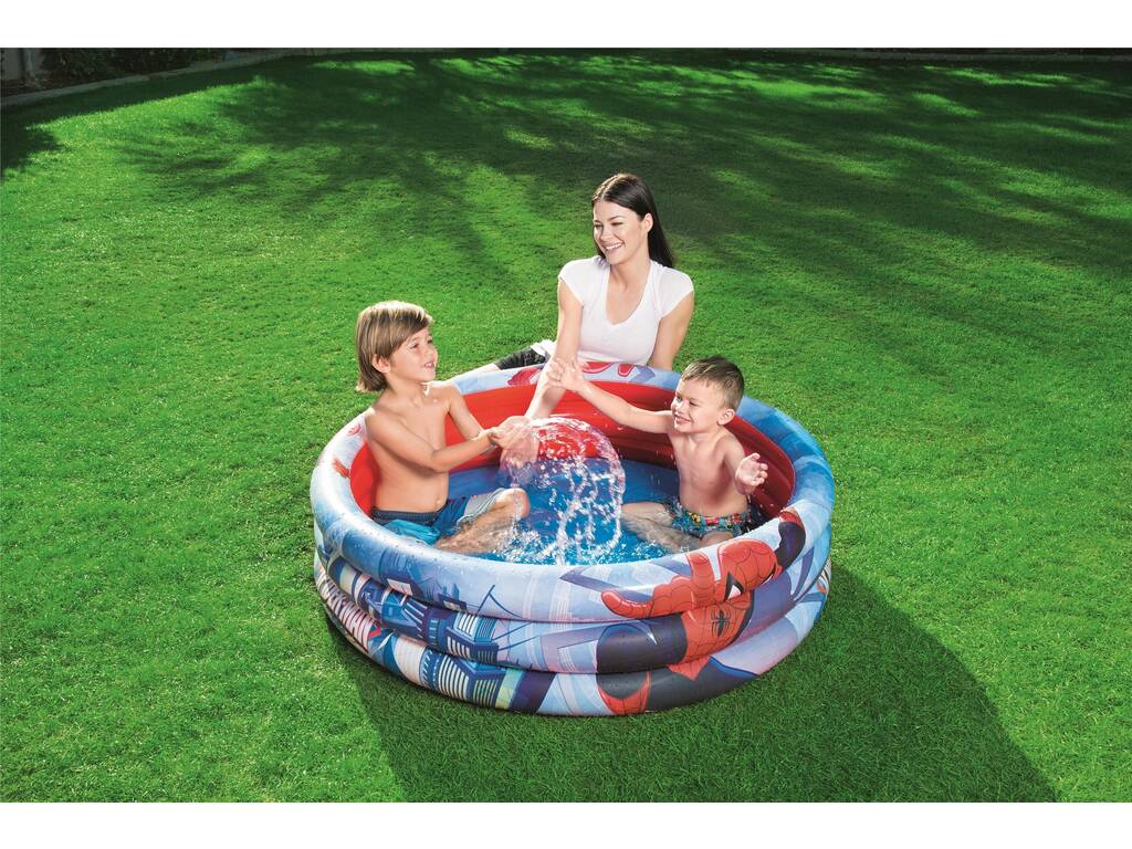 Piscina Gonfiabile 3 Anelli 122x30 cm. Spiderman Bestway 98018
