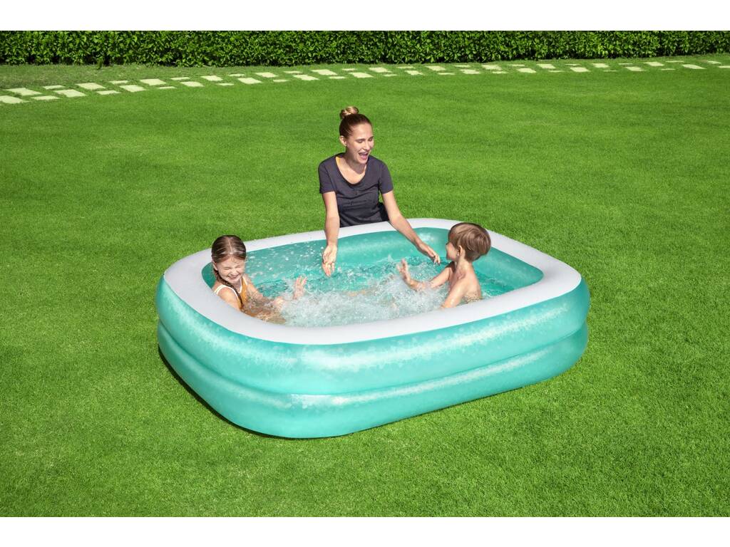 Piscine Gonflable Familiale Blue Rectangulaire 200 x 146 x 48 cm Bestway 54005
