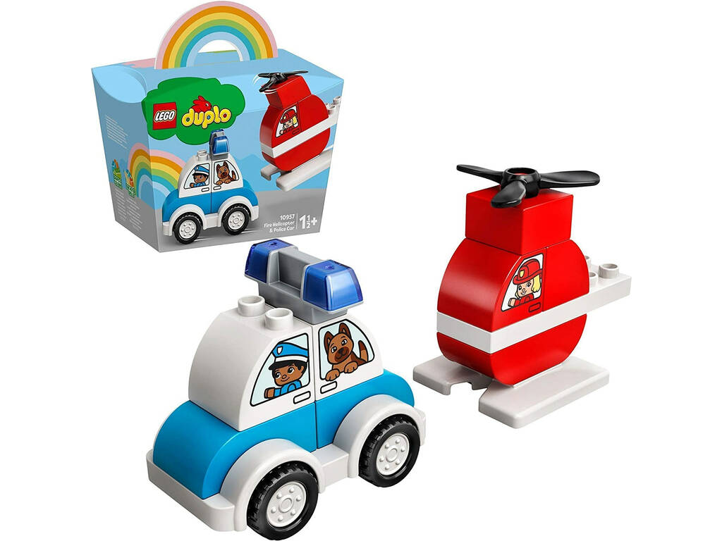 Lego Duplo Helicóptero de Bombeiros e Carro de Polícia 10957