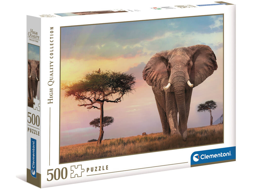 Casse-tête 500 Coucher de soleil en Afrique Clementoni 35096