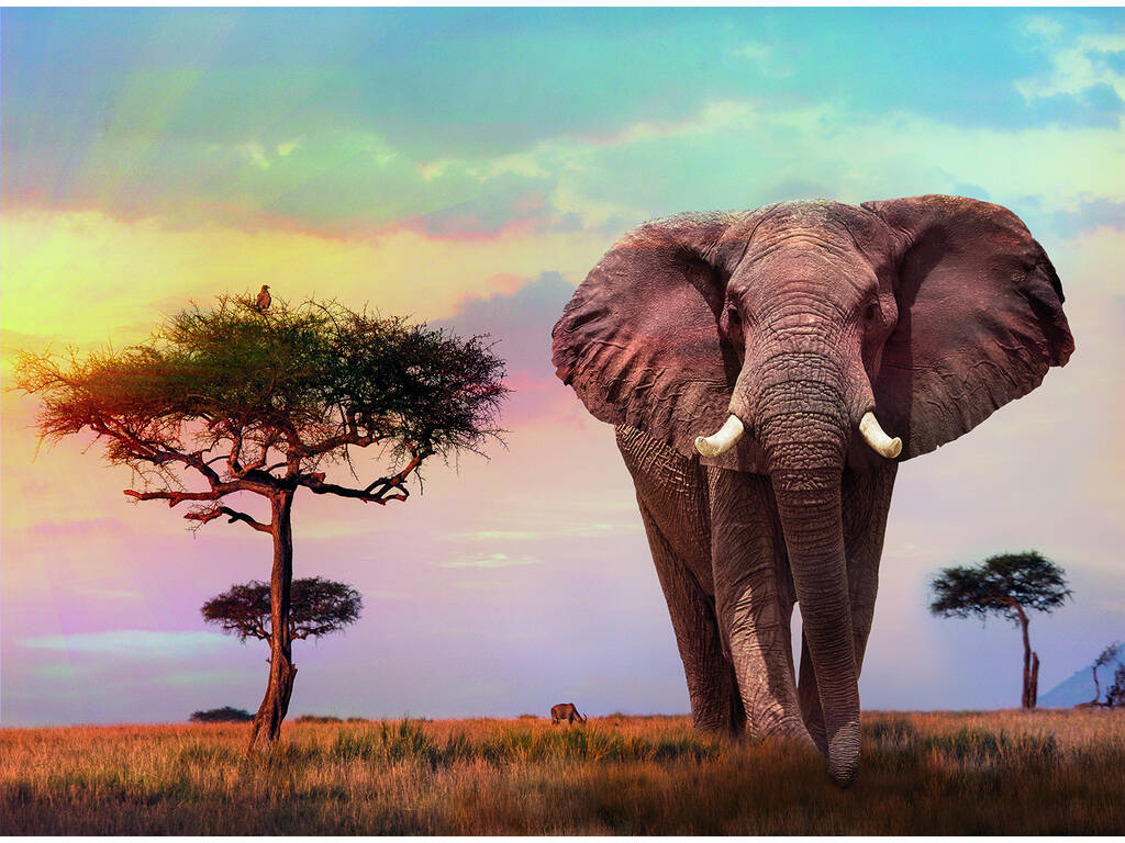 Casse-tête 500 Coucher de soleil en Afrique Clementoni 35096