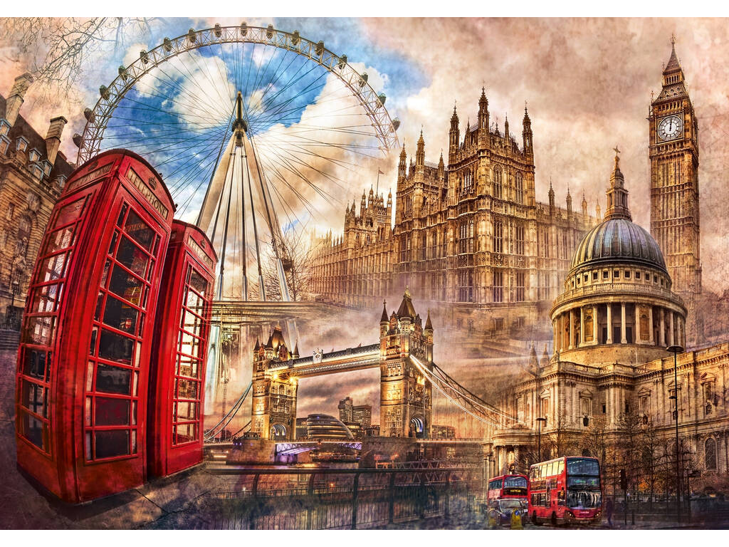 Puzzle 1500 Vintage London Clementoni 31807