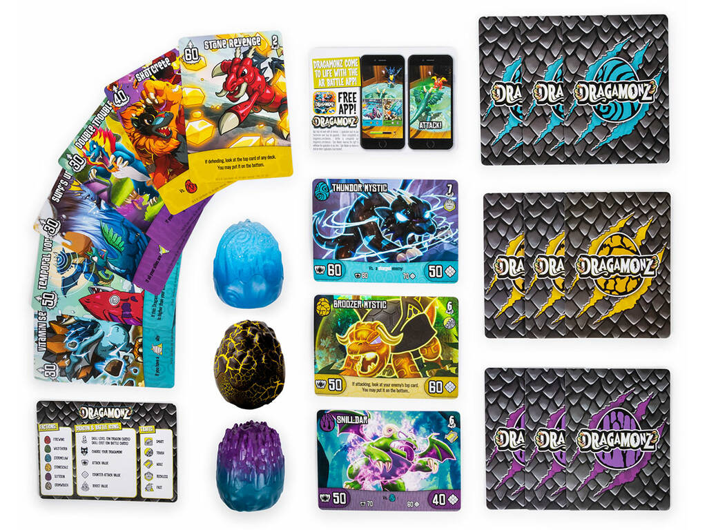 Dragamonz Multi Pack Sorpresa con 3 Draghi e 18 Carte TCG Bizak 6192 6903