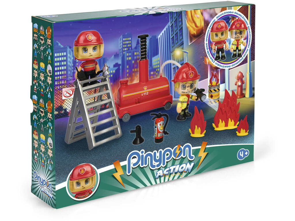 Pinypon Action Pompe à eau et 2 pompiers Famosa 700016236