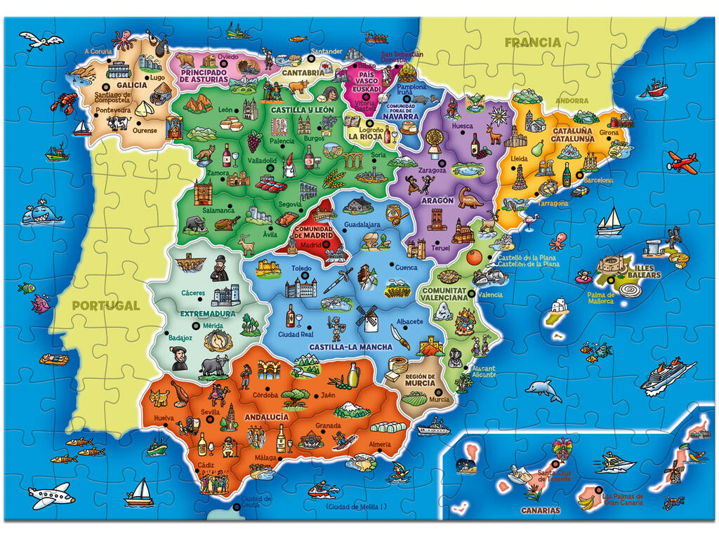 Provinces et autonomies d'Espagne Diset 68942
